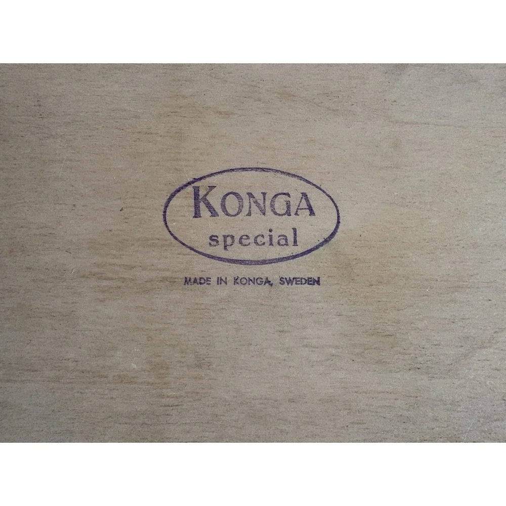 Vintage laminated wood serving tray Konga Special mid century mod Swedish 1960s